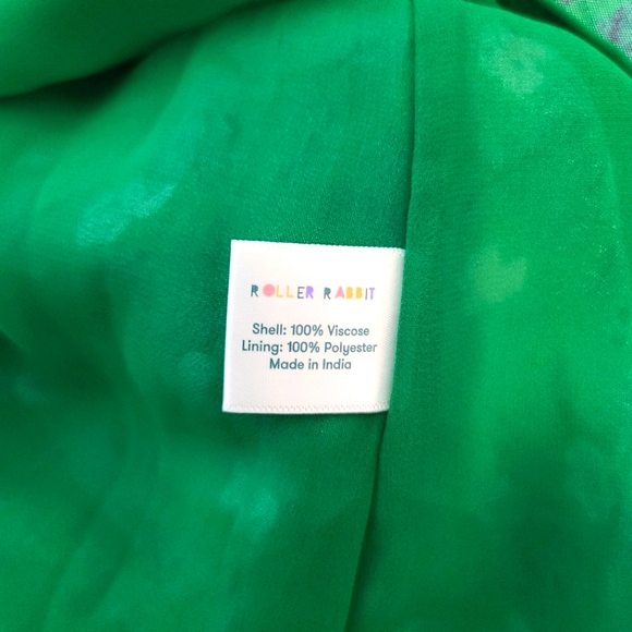 Roller Rabbit Cerro Nikki Tiered Midi Skirt In Emerald Green Size Large - Picture 7 of 9